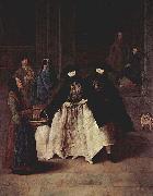 Pietro Longhi Die Verkauferin der Essenzen painting